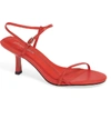 Jeffrey Campbell Gallery Sandal In Red Leather