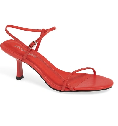 Jeffrey Campbell Gallery Sandal In Red Leather