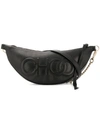 Jimmy Choo Faye Black Nappa Leather Belt Bag With Embossed Choo Logo