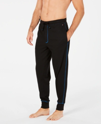 Tommy Hilfiger Men's Thermal Joggers, Created For Macy's In Black