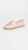 Tory Burch Espadrillas Ines In Nappa Color Pink In Sea Shell Pink / Sea Shell Pink / Silver