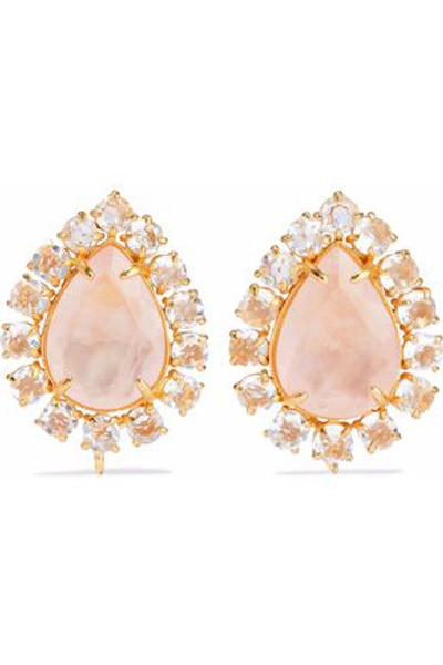 Bounkit Gold-tone Quartz Earrings