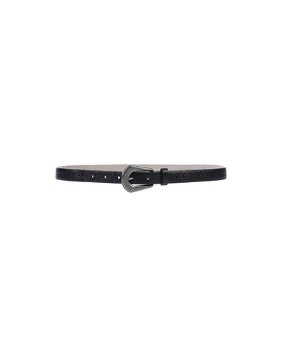 Brunello Cucinelli Thin Belt In Black