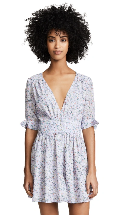 Nightwalker Ludlow Mini Dress In Lilac Floral