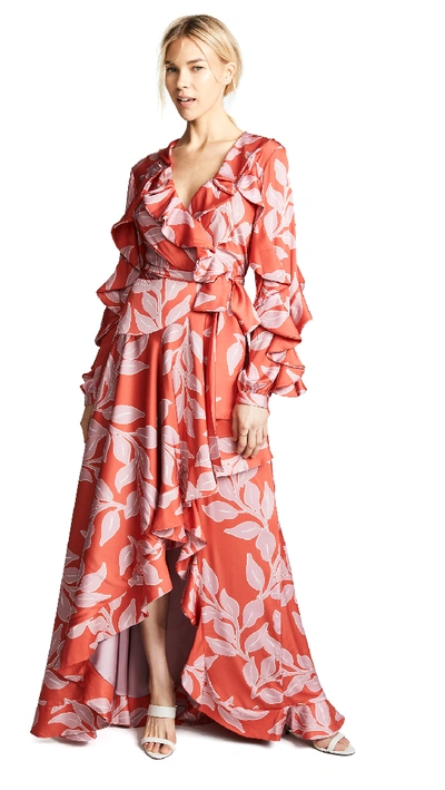 victoria ruffled maxi dress Baltic Born Womens Victoria Off Shoulder Maxi Dress | Vintage Plum