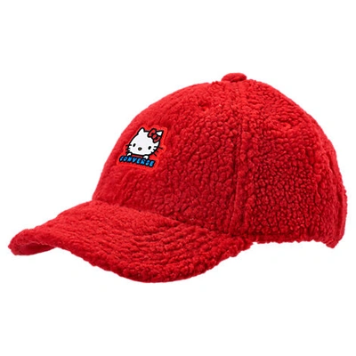 Converse Red Fleece Hello Kitty Cap Hello Kitty Converse red hat Like new | Mercari main image 3