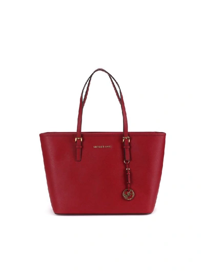 Michael Kors Jet Set Travel Tote Bag In Red