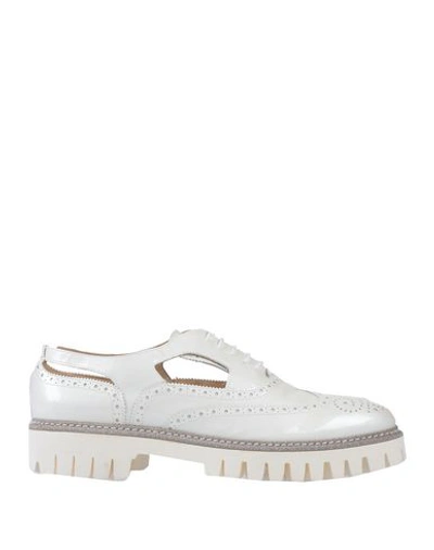 Alberto Guardiani Laced Shoes In White