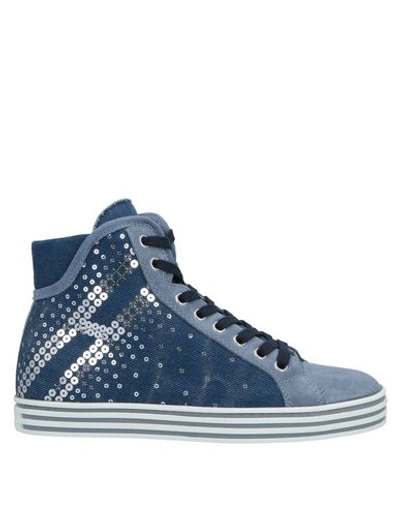 Hogan Rebel Sneakers In Slate Blue