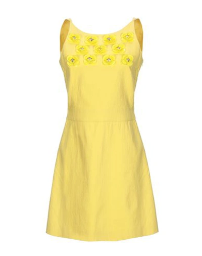 Boutique Moschino Short Dresses In Yellow