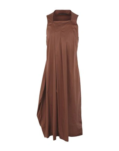 Malloni Knee-length Dress In Dark Brown