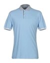 Brunello Cucinelli Polo Shirt In Sky Blue