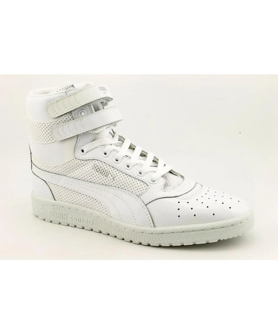 Puma Sky Ii Hi Mono Texture Men Round Toe Leather White Sneakers' | ModeSens
