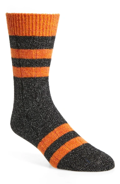 Happy Socks Thick Stripe Socks In Black