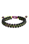 Jonas Studio Double Woven Bead Bracelet In Black/ Purple