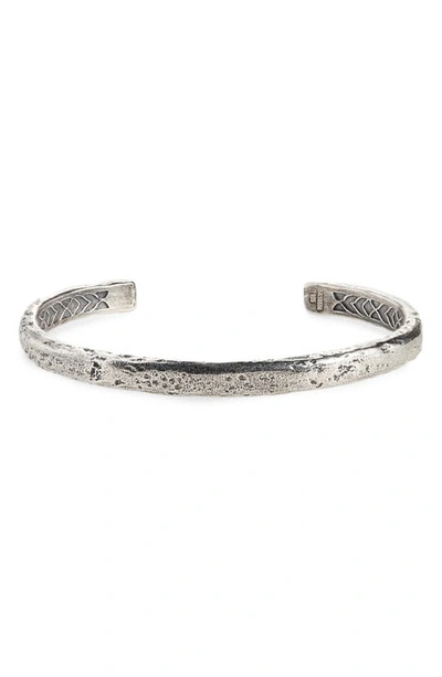 John Varvatos Sterling Silver Small Distressed Cuff