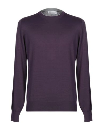 Brunello Cucinelli Sweaters In Purple