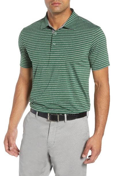 Bobby Jones Control Stripe Jersey Polo In Green