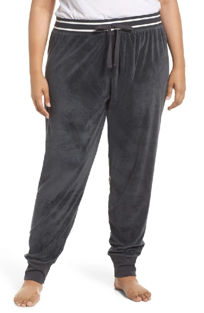 Pj Salvage Velour Pajama Pants In Smoke