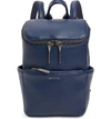 Matt & Nat Mini Brave Faux Leather Backpack - Blue In Allure