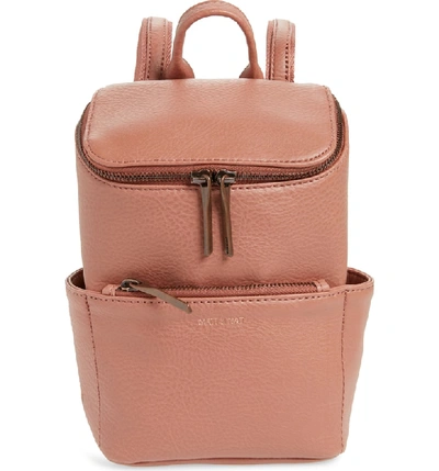 Matt & Nat Mini Brave Faux Leather Backpack - Pink In Clay
