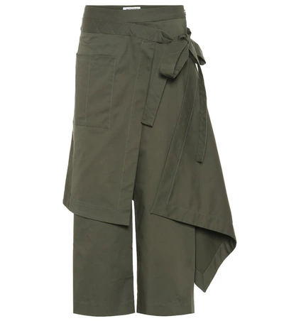 Monse Cotton Twill Apron Pants In Olive