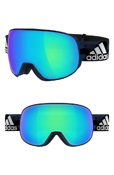 Adidas Originals Progressor C Mirrored Spherical Snowsports Goggles - Mystery Blue/ Blue