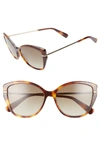 Longchamp Heritage 57mm Butterfly Sunglasses In Havana