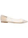 Jimmy Choo Romy Flat White Lace Pointy Toe Flats