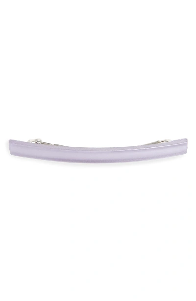 France Luxe Long Grooved Skinny Barrette In Lavender