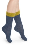 Hysteria By Happy Socks Judit Mid High Socks In Medium Blue