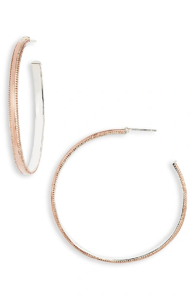 Anna Beck Smooth Large Hoop Earrings In Rose Gold