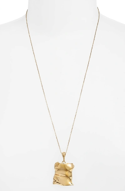 Faris Tag Pendant Necklace In Bronze