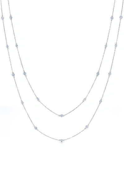 Kwiat Diamond Strings Long Station Necklace In White Gold