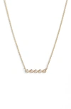 Dana Rebecca Designs Lulu Jack Bezel Diamond Bar Necklace In Yellow Gold/ Dia