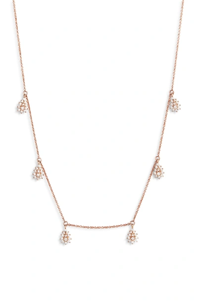 Dana Rebecca Designs Jennifer Yamina Dangle Necklace In Rose Gold