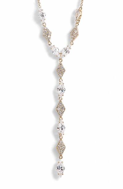 Nadri Luminous Cubic Zirconia Y-necklace In Gold