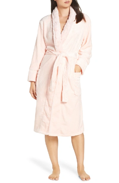 Pj Salvage Luxe Faux Fur Robe In Blush