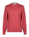 Brunello Cucinelli Sweater In Brick Red