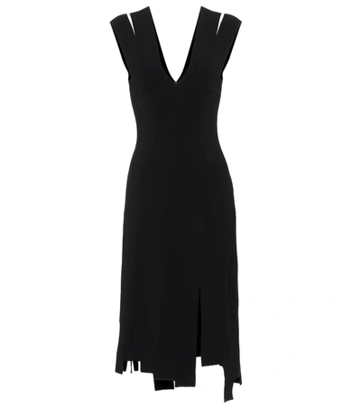 Altuzarra Tiziana Stretch-crepe Asymmetric Midi Dress In Black