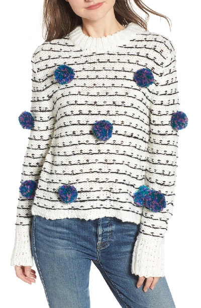 English Factory Pompom Chunky Sweater In White