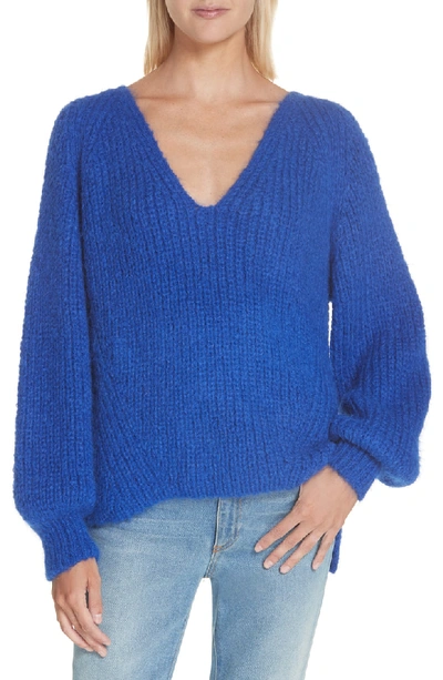 Eleven Six Tess Alpaca & Wool Blend Sweater In Colbolt Blue
