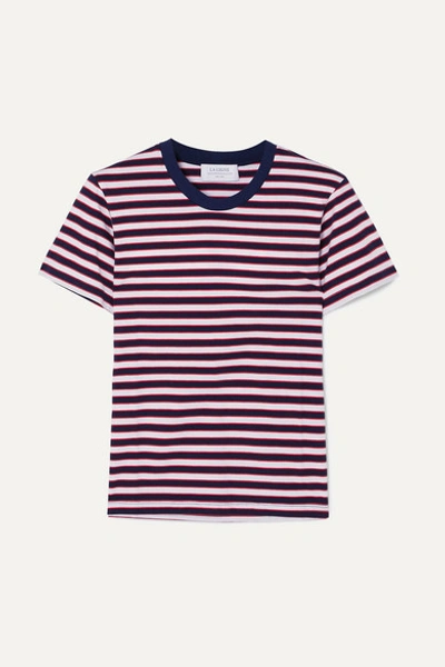 La Ligne Seberg Striped Cotton-jersey T-shirt In Navy
