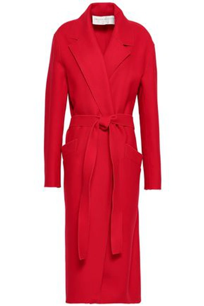 Amanda Wakeley Belted Wool-blend Felt Coat In Red