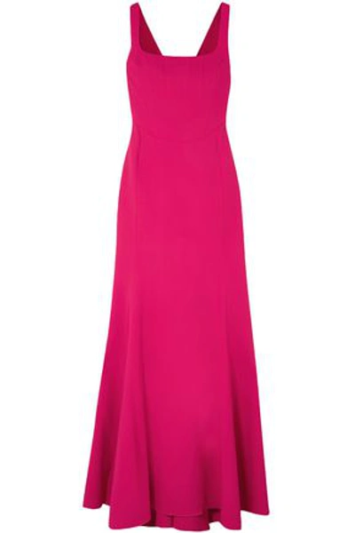 Antonio Berardi Fluted Stretch-cady Gown In Fuchsia