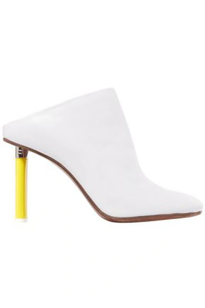 Vetements Woman Leather Mules White