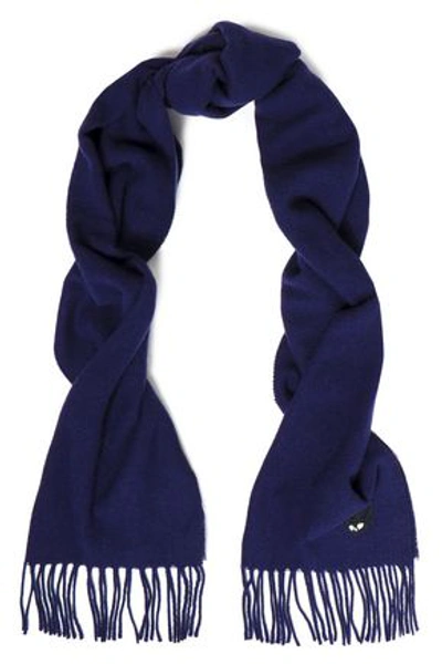 Mcq By Alexander Mcqueen Mcq Alexander Mcqueen Woman Fringed Wool-felt Scarf Indigo