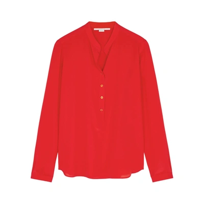 Stella Mccartney Eva Red Silk Blouse