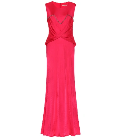 Roberto Cavalli Embellished Gown In Pink