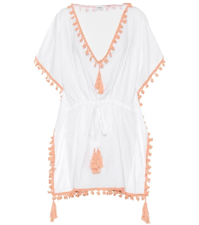 Anna Kosturova Tasseled Cotton Cover-up In White